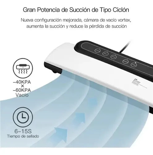 Maquina Selladora Al Vacio Alimentos - Sous Vide - Cukin Blanco