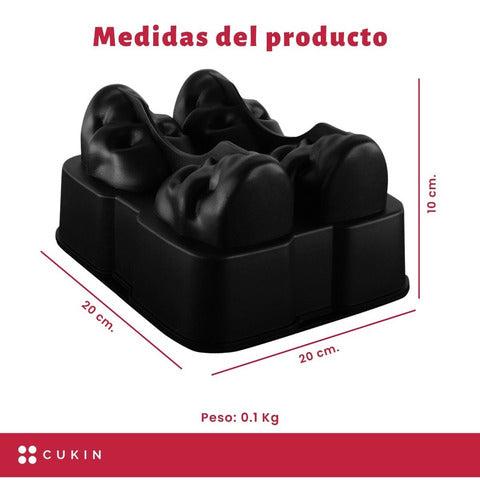 Molde Para Calaveras De Hielo - Cukin Negro