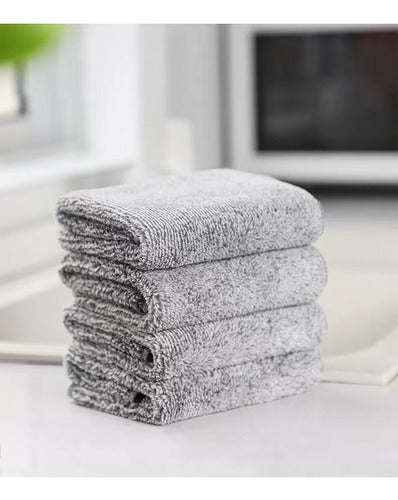 Set 12 Paños De Cocina Docena Fibra Carbon Ecológico Norplat