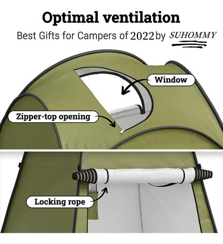 Norplat Carpa Vestidor Portatil Camping Ventana Ducha Baño Verde