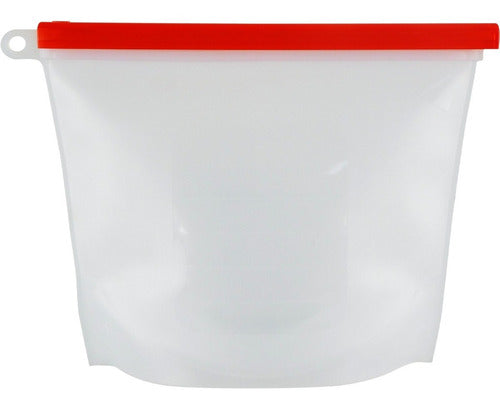 Bolsas De Silicona Reutilizable Con Cierre De 1000ml - Cukin Rojo