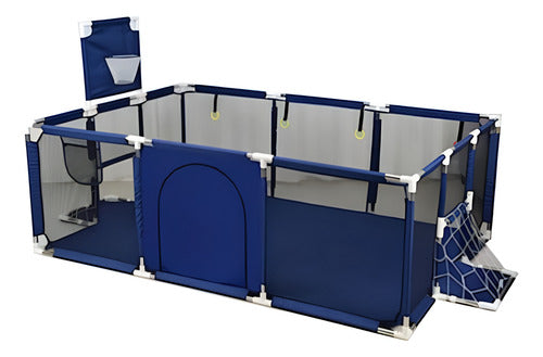 Corral Para Bebe Con Aro De Basket 180cm Seguridad - Norplat Azul