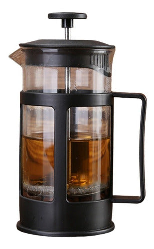 Prensa Francesa Cafetera 600 Ml Filtro Vidrio Café - Cukin Negro