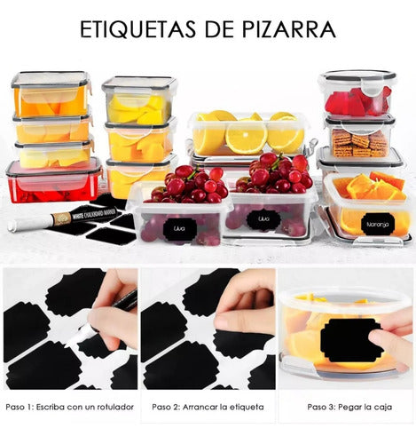 Set 34 Recipientes Container Herméticos Taper Tupper Norplat Blanco