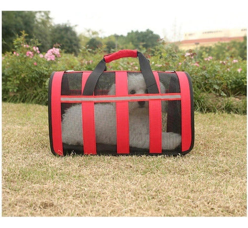 Bolso Transporte Mascota Gato Perro Norplat Talla M 41x26x24 Rojo