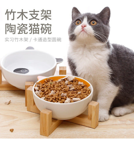 Plato Pocillo Tazón Comida Agua Cerámica Mascota Perro Gato  Oso Panda