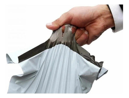 100 Bolsas Plasticas Cierre Autoadhesivas 28x42cm - Norplat Gris Claro Liso