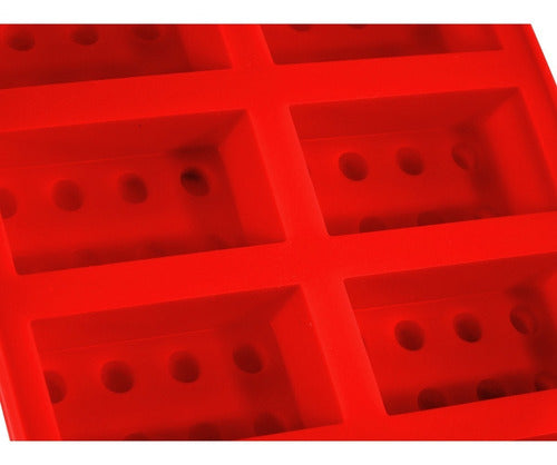 Molde De Silicona Para Bloque De Hielo - Cukin Rojo