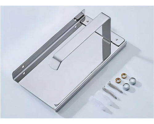 Porta Rollo Papel Higiénico Confort Soporte Celular Norplat Plateado