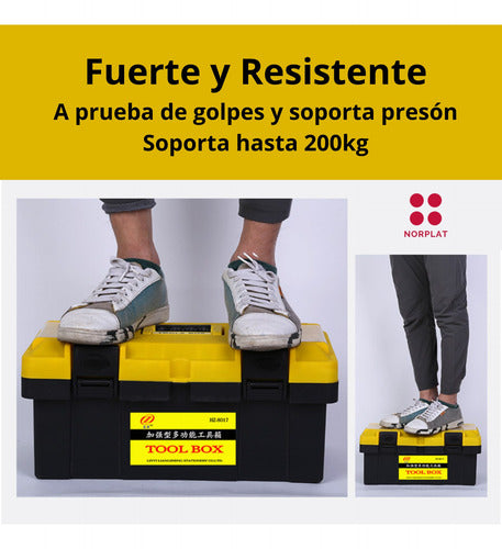 Caja Para Herramientas Premium Pro 42cm Tornillera - Norplat Negro