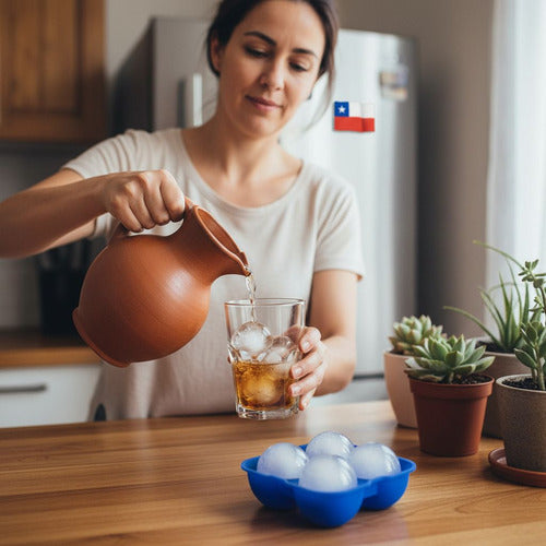 Molde De Silicona Para Bolas De Hielo 4.5 Cm - Cukin Azul Oscuro