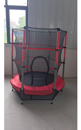 Trampolin Cama Elastica Saltarina Para Niños + Red - Norplat Negro Rojo