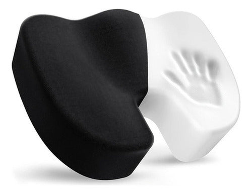 Cojin Para Silla Smart Con Memoria Lumbar Ortopedico Norplat Negro Liso
