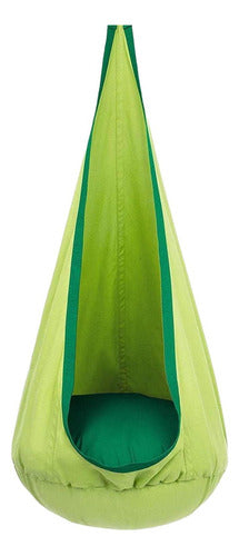 Columpio Sensorial Hamaca Colgante Niños + Cojín - Norplat Verde Lima
