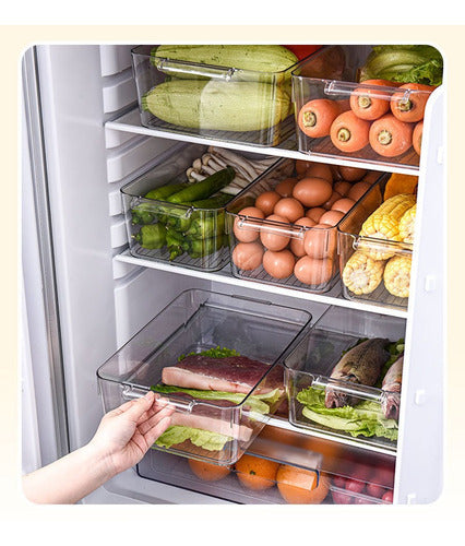 Organizador Para Refrigerador Plástico Transparente Big - Transparente