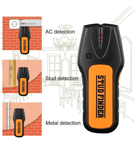 Detector Vigas De Madera, Metal, Cables Electricos - Norplat Naranja