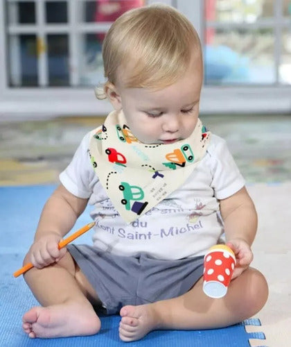 Pack 8 Bandanas Baberos Impermeables Suave Algodón Cute Mixto Mixto Unica