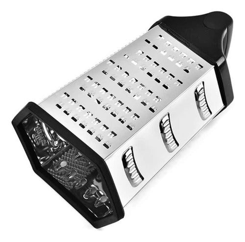 Rallador De Queso Verduras Frutas Hexagonal Acero - Norplat Negro