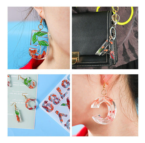 Molde Silicona Letras Números Moldes Repostería Transparente