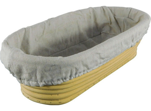 Banneton Ovalado De 30 X 14 Cm - Cesta De Rattan - Cukin