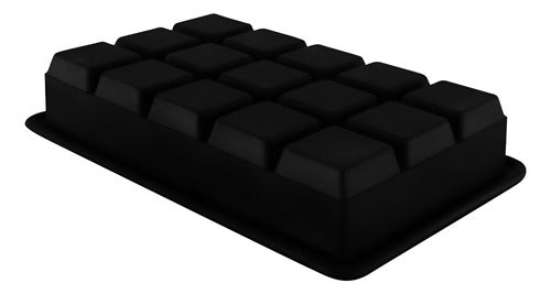 Molde De Silicona Para 15 Cubos De Hielo 3.3 Cm - Cukin Negro