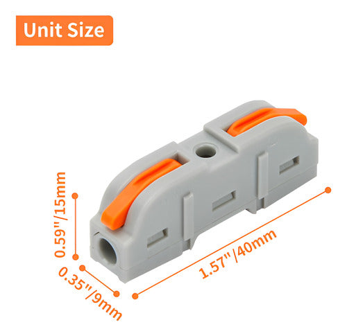 Set 100 Conectores Electrico Rapido Tipo Wago 1-1 - Norplat