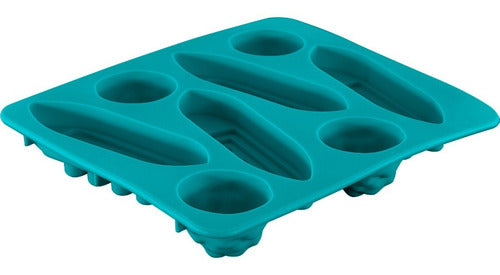 Molde De Silicona Para 4 Barcos E Iceberg De Hielo - Cukin Azul