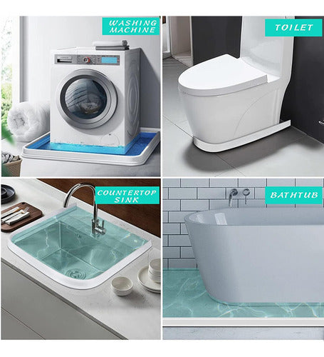 Barrera De Agua Tpe 2m Plegable Umbral De Baño - Norplat - Blanco