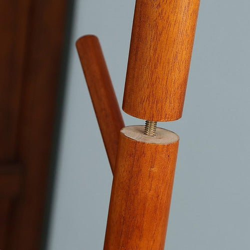 Perchero De Pie De Madera De Pino Blanco - Blanco