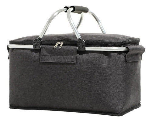 Norplat Canasta Termica Plegable Cooler Portatil Camping Negro