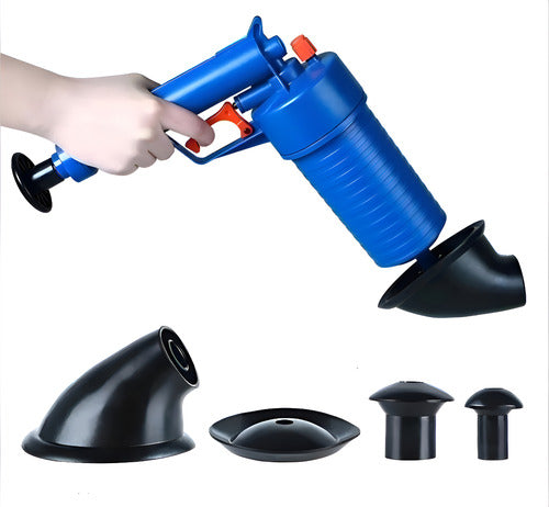 Sopapo Destapador De Wc De Presión Cañería Baño Tina Norplat Azul