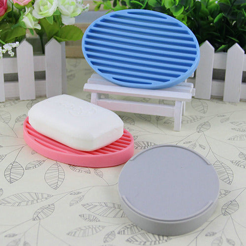 Jabonera De Silicona Para Baño, Bandeja Para Jabón - Norplat Rosa