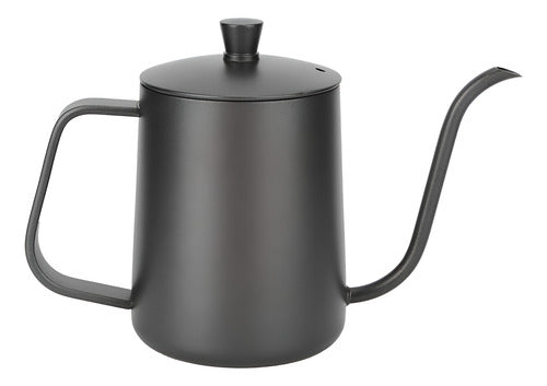 Tetera Cuello Cisne Negra 350 Ml Café Te De Acero Inoxidable Negro