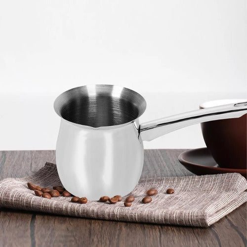 Set 3 Ollas Lecheras Acero Inolxidable Para Café Té Milk Pot Plateado