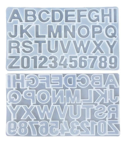 Molde Silicona Letras Números Moldes Repostería Transparente