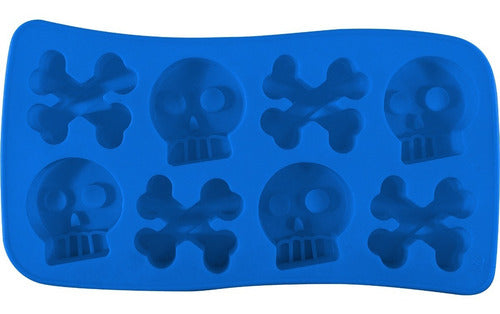 Molde De Silicona Para Calaveras Y Huesos De Hielo - Cukin Celeste