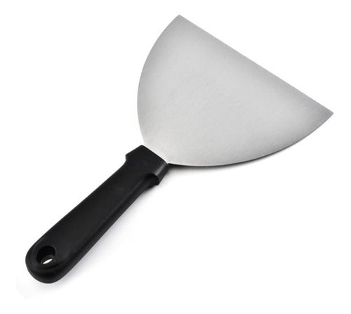 Espatula Metálica Para Cocina Parrilla Plancha Hamburguesas Negro