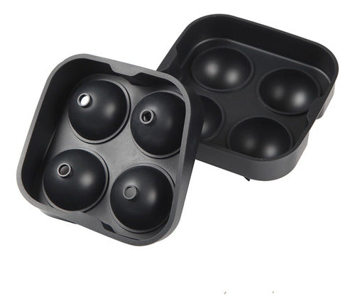 Molde De Silicona Para Bolas De Hielo 4.5 Cm - Cukin Negro