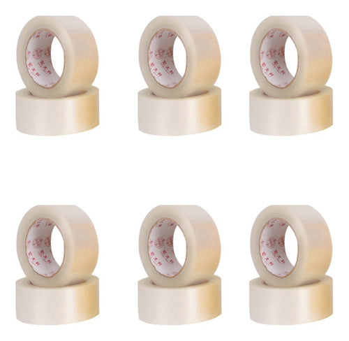 Cintas De Embalaje 12 Unidades Transparente  / Norplat Liso