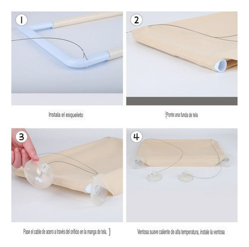 Hamaca Para Gatos Cama De Gato Cama Colgante Ventana - Wuf Beige Liso