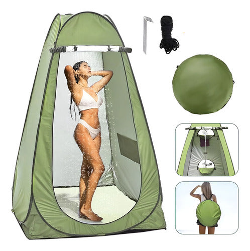 Norplat Carpa Vestidor Portatil Camping Ventana Ducha Baño Verde