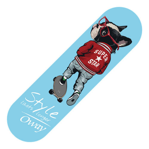 Tabla Skate Skateboard Madera Arce 7 Láminas 32'' - Norplat Perro A4