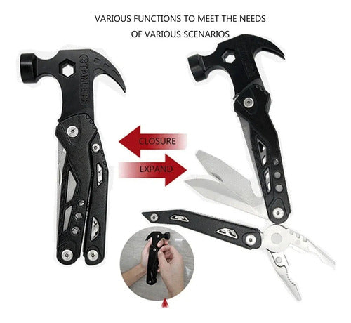 Cortapluma Norplat Supervivencia Pesca Camping 12en1 Funda Negro