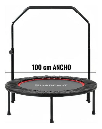 Trampolín Home Fitness Plegable 100cm Cama Elástica Portátil Negro