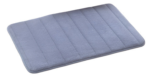Alfombra Baño Engomado Antideslizante 60x40cm Suave Norplat - Gris - Lisa