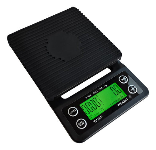 Balanza Pesa Digital Cocina Precision Medicion De 0,1g A 3kg Negro 3 G