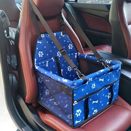 Norplat Asiento Auto Mascota Reforzado Plegable Seguridad Azul