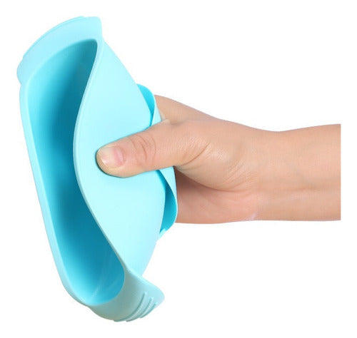 Bowl Grande Silicona Con Ventosa Para Bebé Y Niño - Norplat Celeste