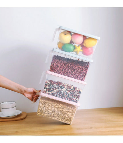 Caja Organizadora Para Refrigerador Con Tapa Y Mango - Cukin Transparente
