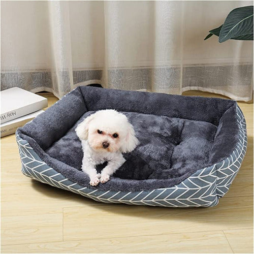 Cama Mascota Ultrasuave Gato Perro Xxl Hasta 50kg - Wuf 06 Gris Oscuro